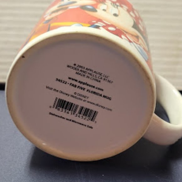 Walt Disney Applause Fab Five Mickey, Minnie, Goofy and More 12oz Coffee Mug FL - Picture 5 of 6